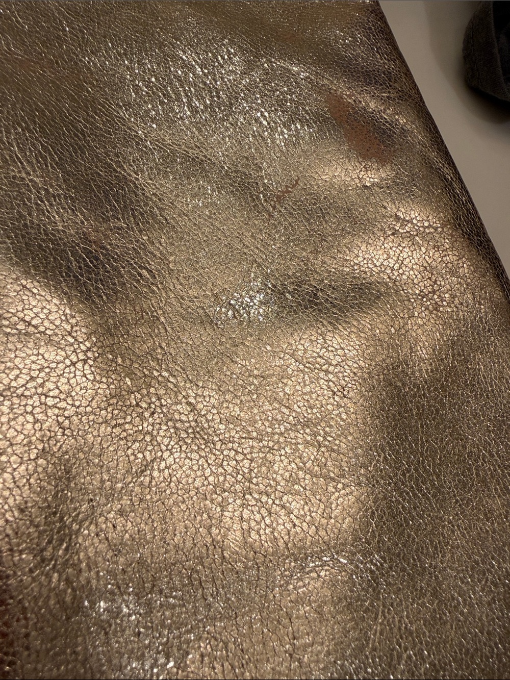 Tory Burch Metallic Gold Leather Logo Clutch(no shoulder chain) - Picture 7 of 9
